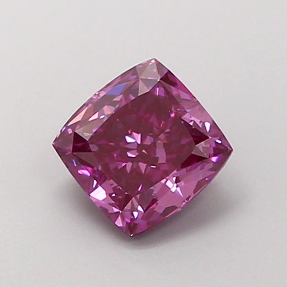 0.92 ct Cushion Fancy Vivid Pink Lab-Grown Diamond