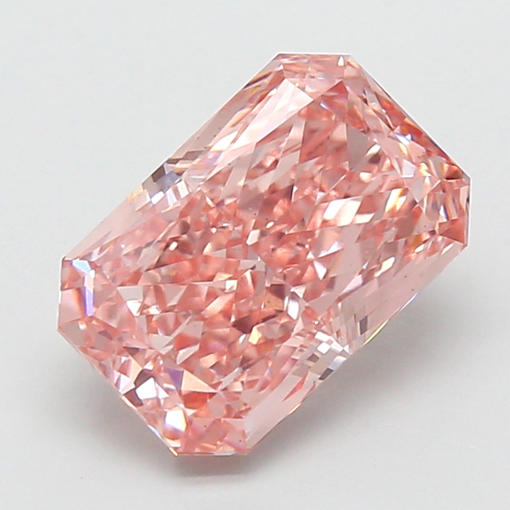 2.92 ct Radiant lab grown diamond Fancy Intense Pink VS1