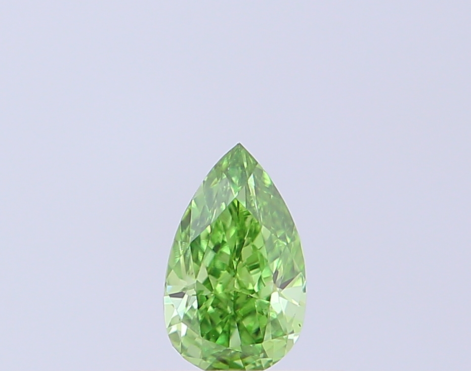 0.33 ct Pear, Fancy Intense Green VS1 CVD