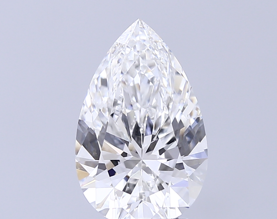 3.09 ct F VVS2 Pear Brilliant lab-grown diamond