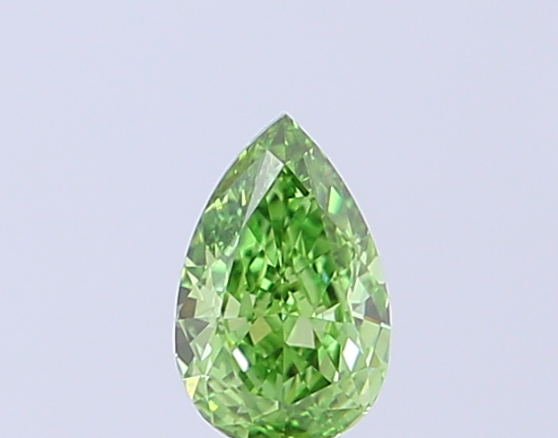 0.30 ct Pear, Fancy Intense Green VS1 CVD