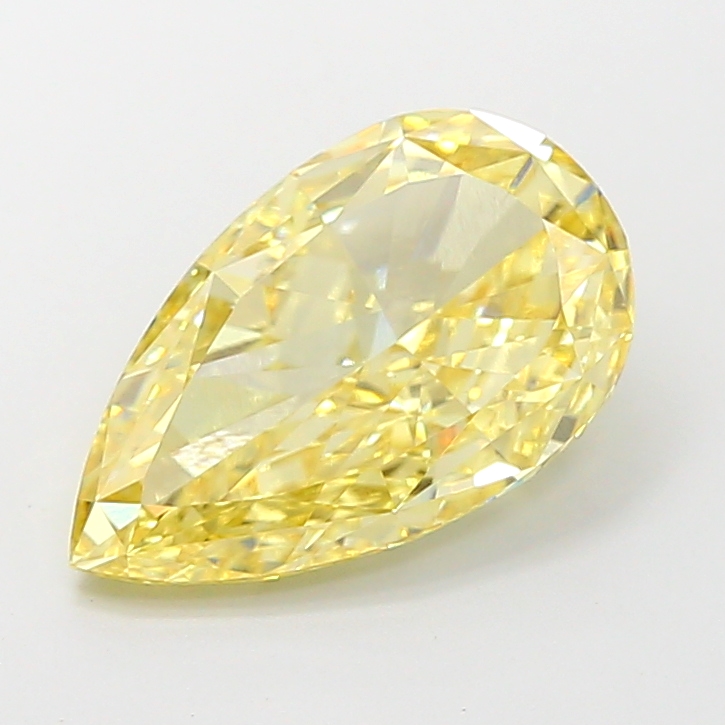 2.55 ct Pear Fancy Light Yellow Lab-Grown Diamond