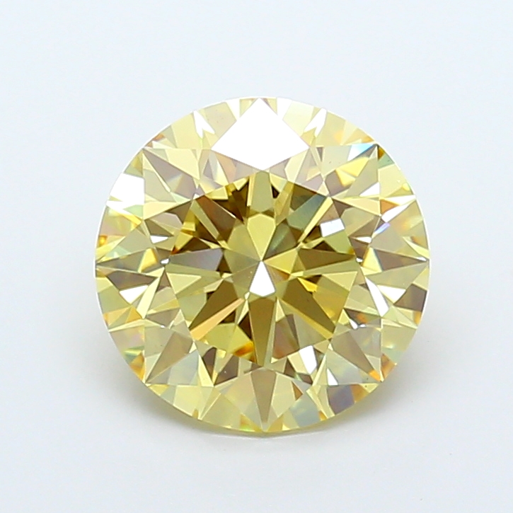 5.01 ct Round Fancy Light Yellow Lab-Grown Diamond