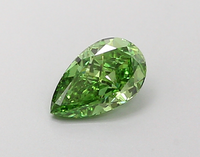 0.31 ct Pear Fancy Vivid Green Lab-Grown Diamond
