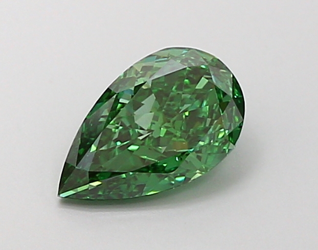 0.31 ct Pear Fancy Vivid Green Lab-Grown Diamond
