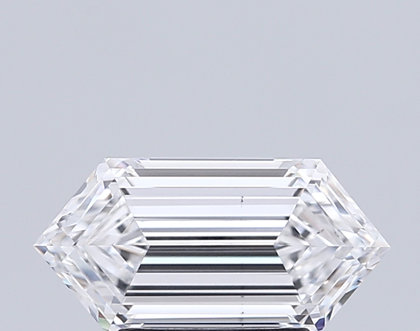 1.69 carat Hexagon lab grown diamond, D VS2, IGI certified