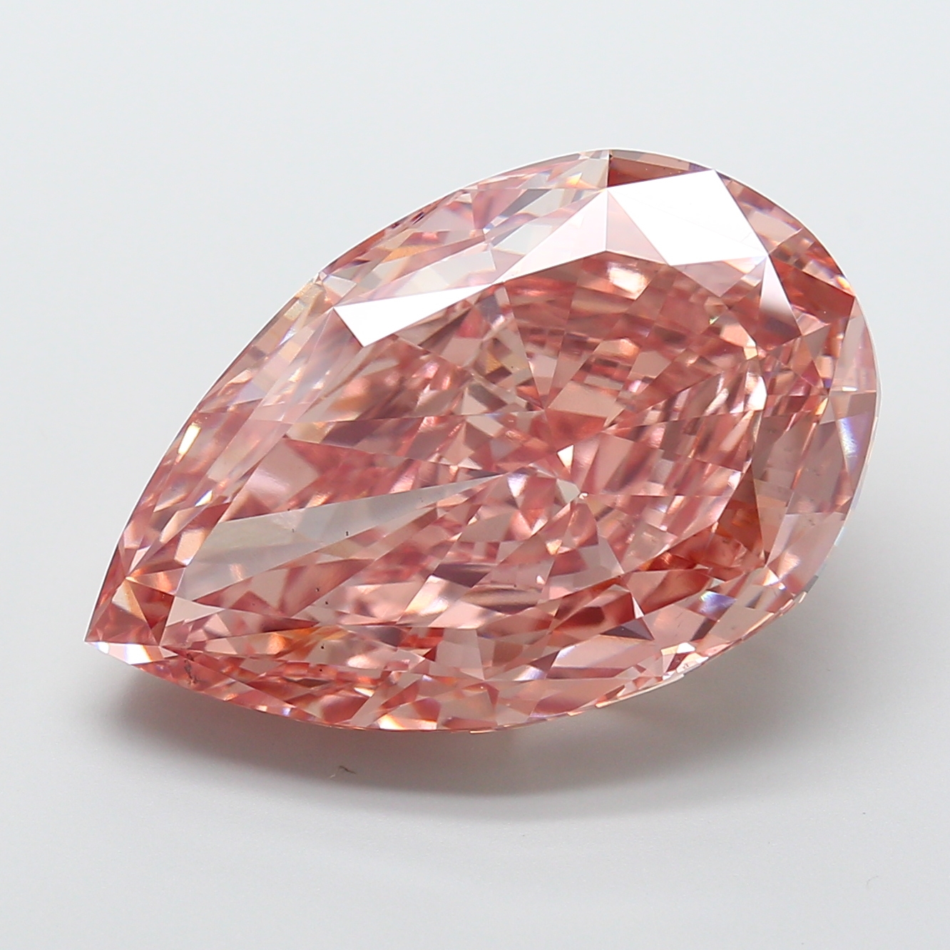 30.16 ct Pear Fancy Intense Pink Lab-Grown Diamond
