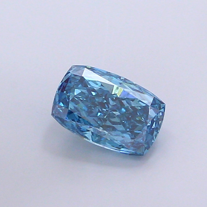 2.83 ct Cushion Fancy Vivid Blue Lab-Grown Diamond