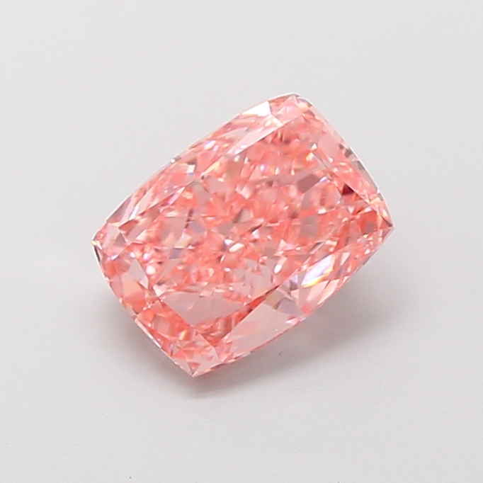 1.58 ct Pink (Vivid) VS1 Cushion lab-grown diamond