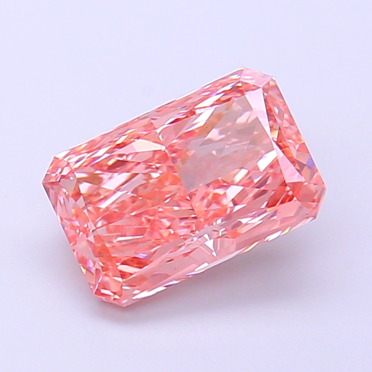 2.19 ct Pink (Vivid) VS1 Radiant lab-grown diamond