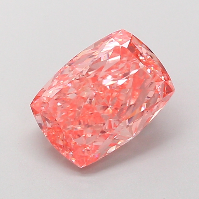 2.50 ct Pink (Vivid) VS1 Cushion lab-grown diamond