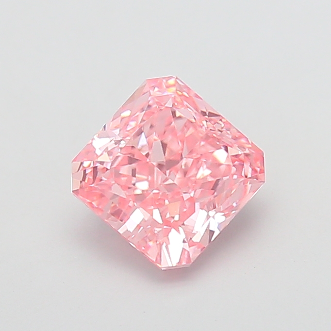 3.02 ct Pink (Vivid) VVS2 Square Radiant lab-grown diamond