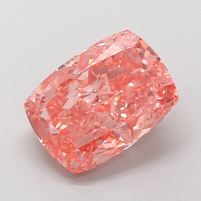 3.01 ct Pink (Vivid) VS1 Cushion lab-grown diamond