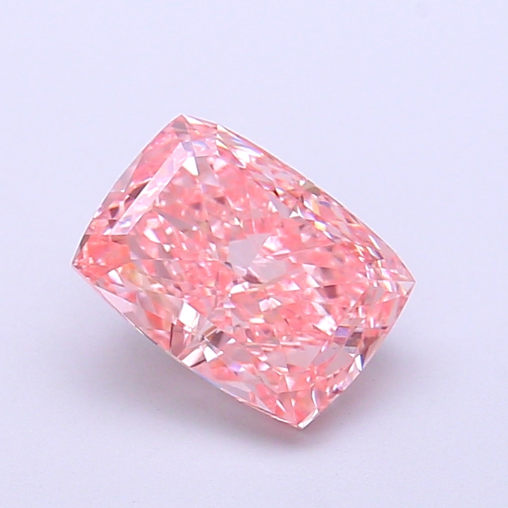 1.58 ct Pink (Vivid) VS1 Cushion lab-grown diamond