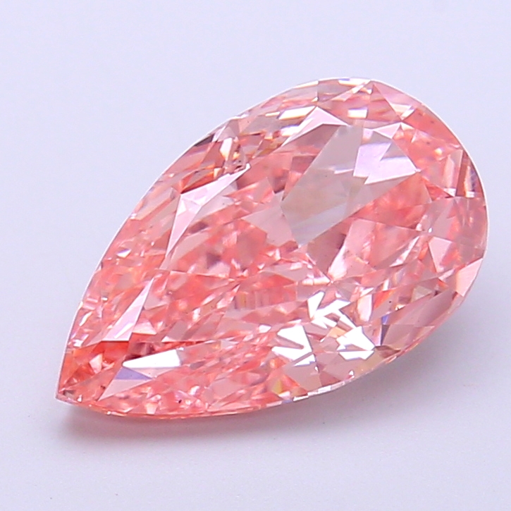 2.84 ct Pink (Vivid) VS1 Pear Modified lab-grown diamond