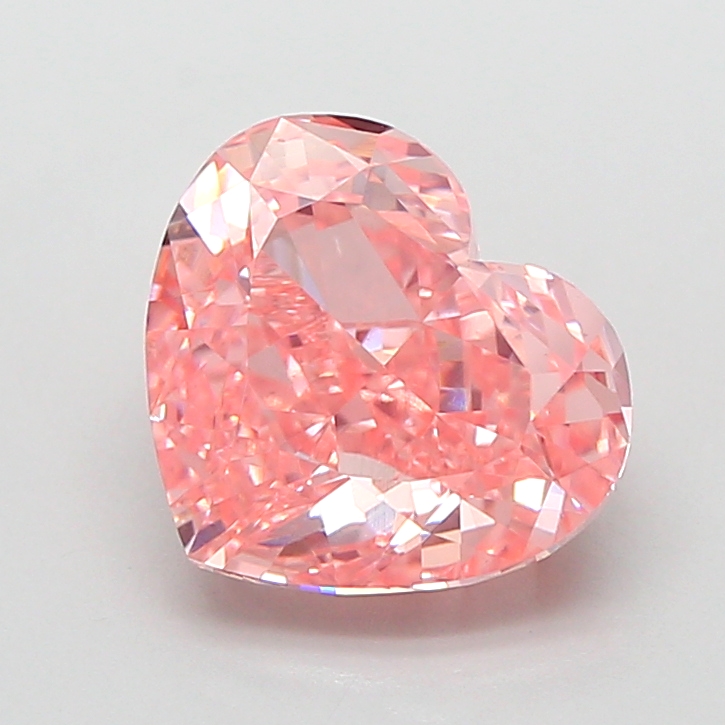2.60 ct Pink (Vivid) VVS2 Heart Modified lab-grown diamond
