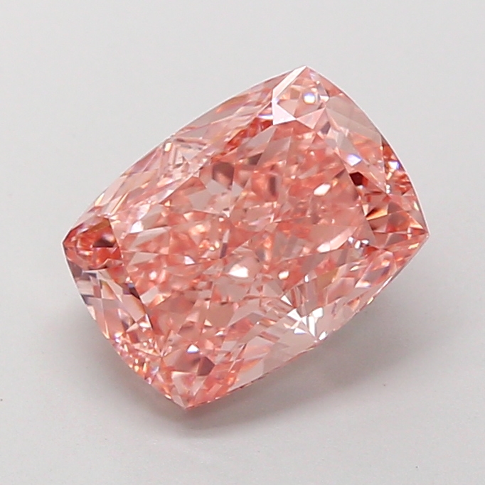 3.02 ct Pink (Vivid) VS1 Cushion lab-grown diamond