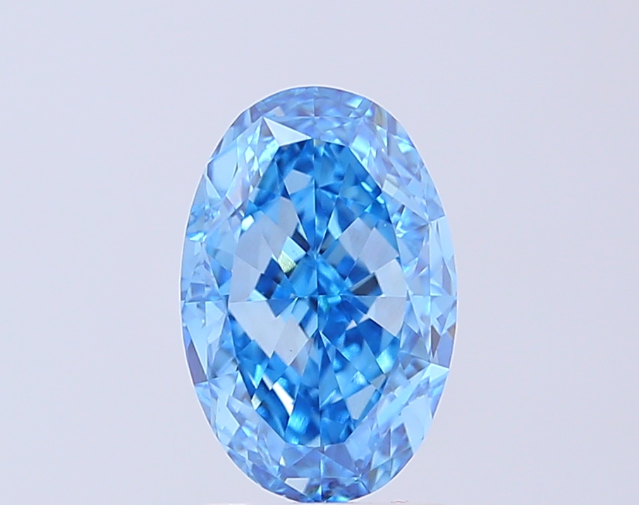 3.00 ct Oval Fancy Vivid Blue Lab-Grown Diamond