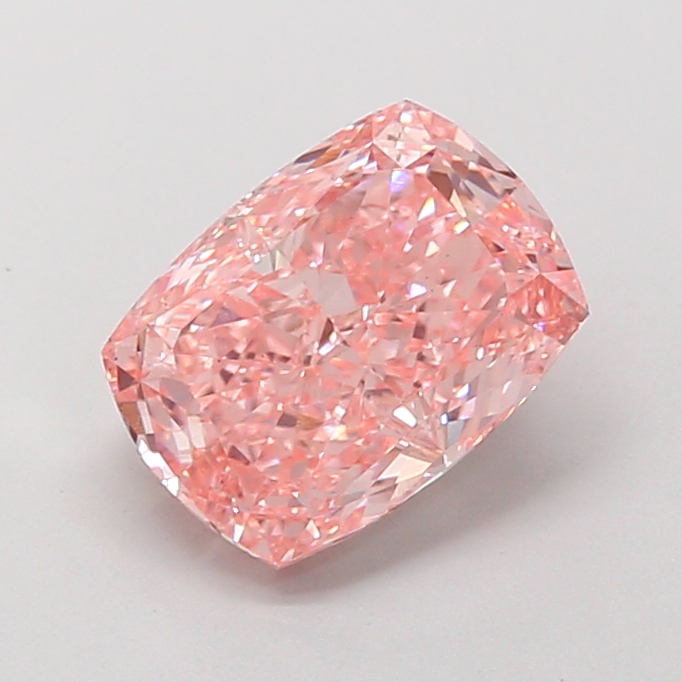 2.50 ct Pink (Vivid) VS1 Cushion lab-grown diamond