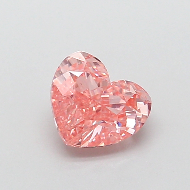1.00 ct Pink (Intense) VS2 Heart Modified lab-grown diamond
