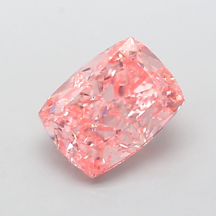 2.22 ct Pink (Vivid) VS1 Cushion lab-grown diamond