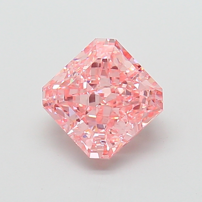 3.08 ct Pink (Vivid) VVS2 Square Radiant lab-grown diamond