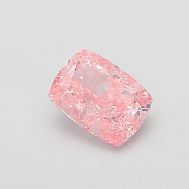 1.57 ct Pink (Vivid) VS1 Cushion lab-grown diamond