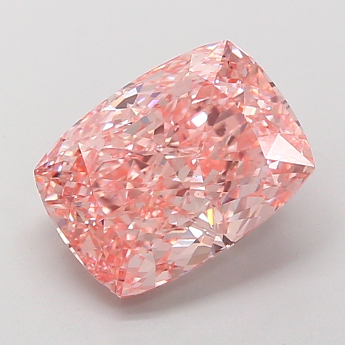 3.51 ct Pink (Vivid) VS1 Cushion lab-grown diamond