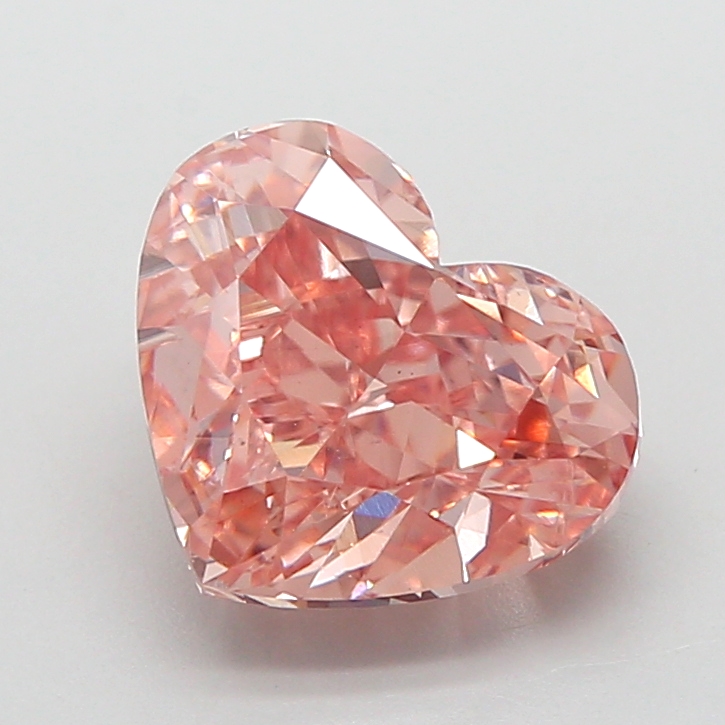 3.02 ct Pink (Intense) VS1 Heart Modified lab-grown diamond