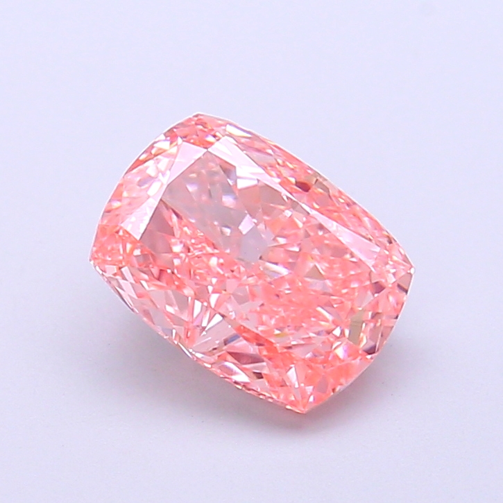 1.57 ct Pink (Vivid) VVS2 Cushion lab-grown diamond