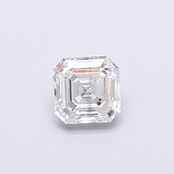 Actual 0.28 carat F Asscher lab-grown diamond