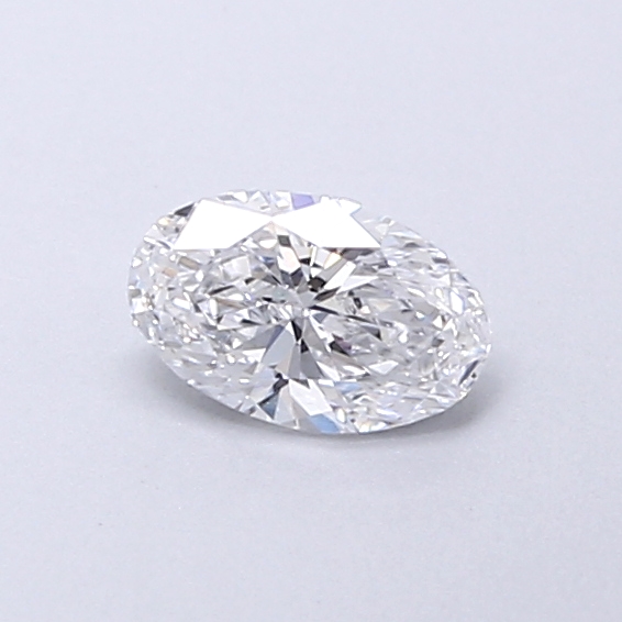 Actual 0.27 carat D Oval lab-grown diamond