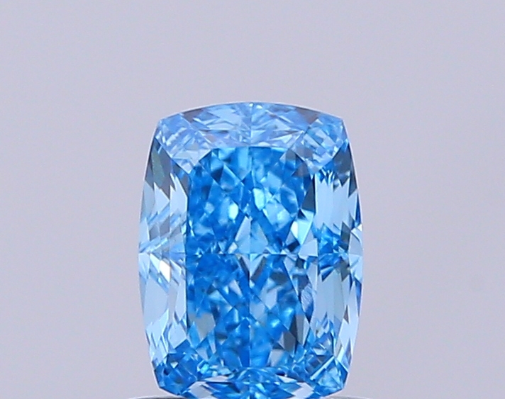 1.13 ct Blue (Vivid) VS1 Cushion lab-grown diamond