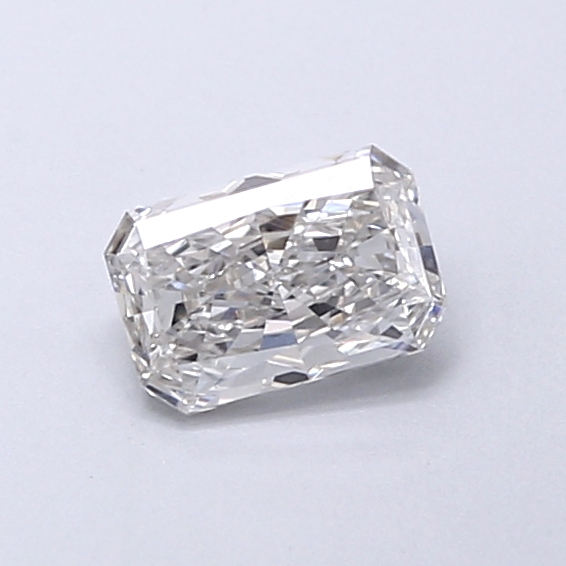 Actual 0.34 carat F Radiant lab-grown diamond