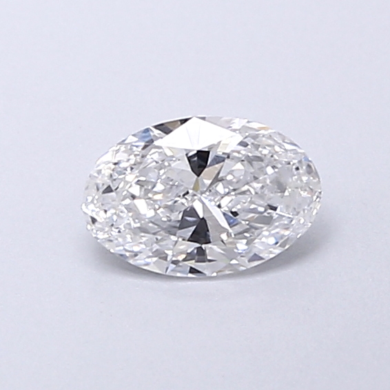 Actual 0.28 carat D Oval lab-grown diamond