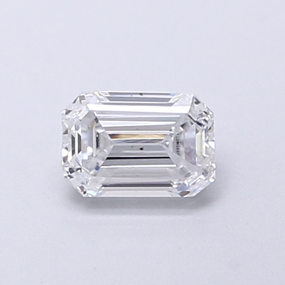 Actual 0.38 carat D Emerald lab-grown diamond