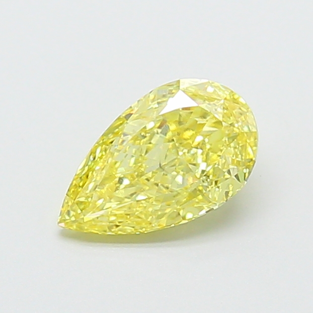 0.42 ct Pear Fancy Vivid Yellow Lab-Grown Diamond