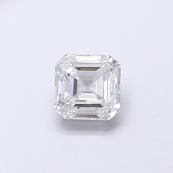 Actual 0.32 carat F Asscher lab-grown diamond