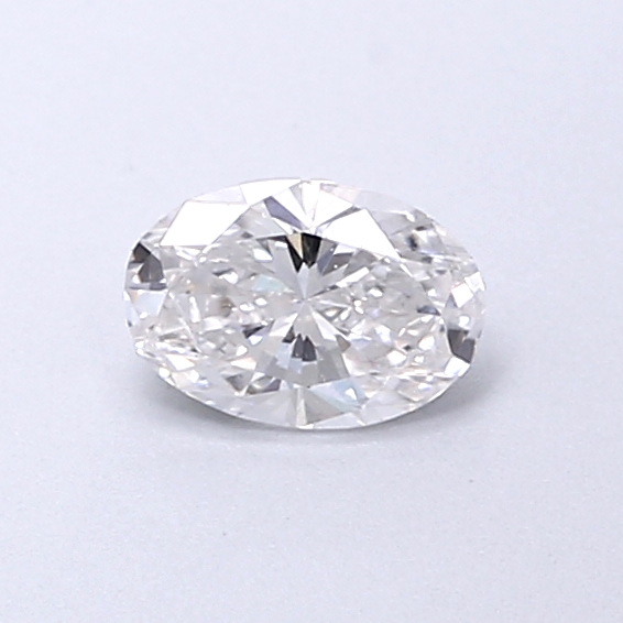 Actual 0.34 carat E Oval lab-grown diamond