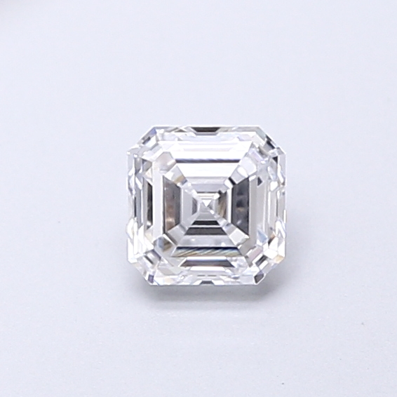 Actual 0.34 carat D Asscher lab-grown diamond