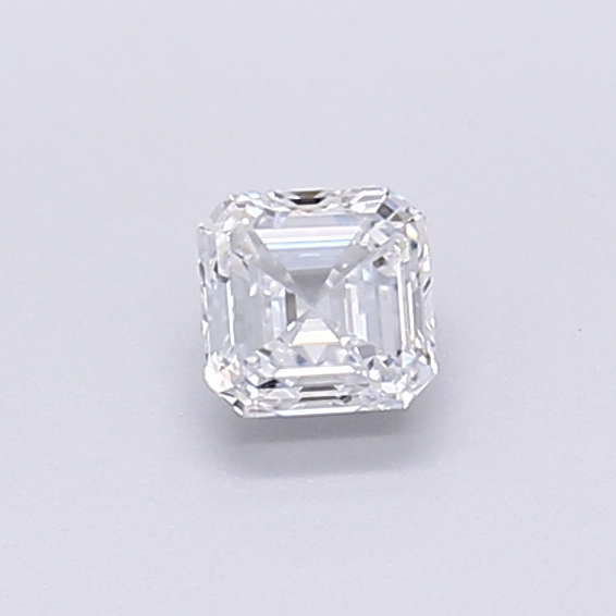Actual 0.3 carat D Asscher lab-grown diamond