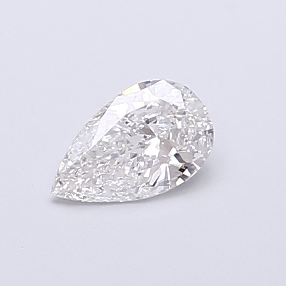 Actual 0.28 carat E Pear lab-grown diamond