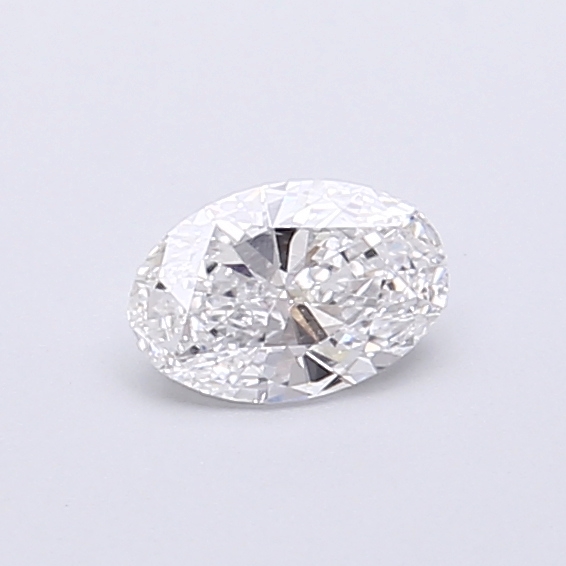Actual 0.28 carat D Oval lab-grown diamond