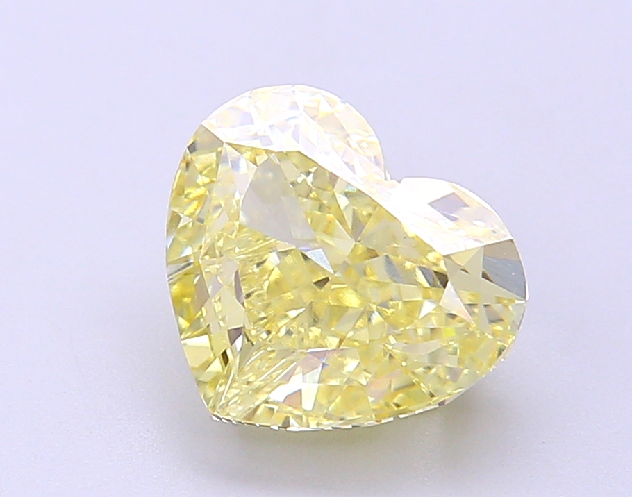 2.06 ct Heart Fancy Vivid Yellow Lab-Grown Diamond