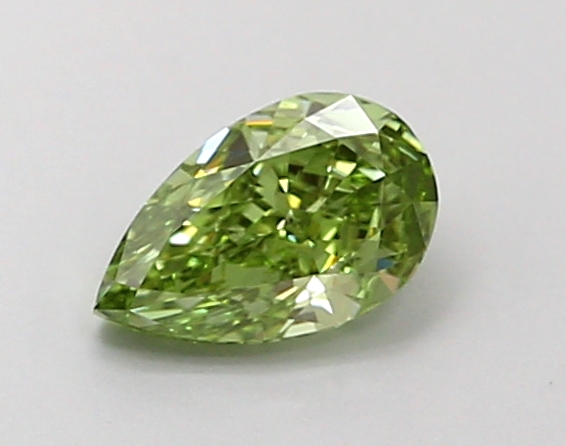 0.52 ct Pear Fancy Vivid Green Lab-Grown Diamond