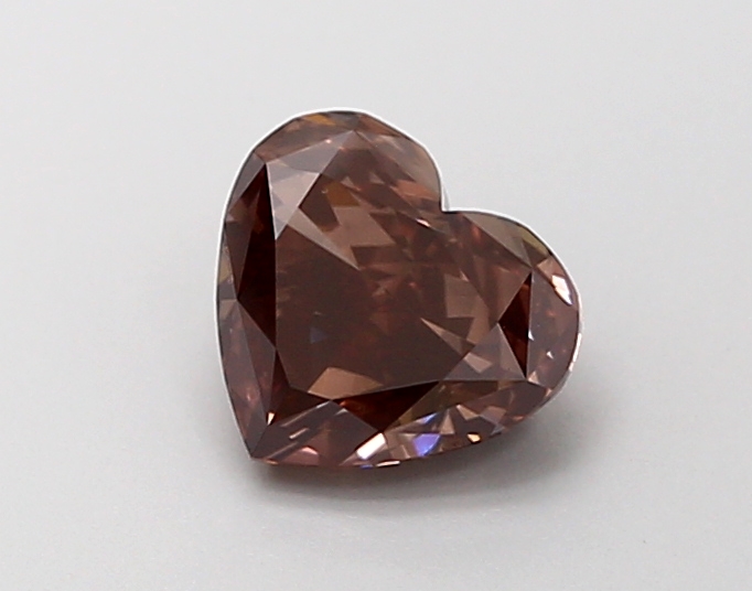 1.26 ct Heart Fancy Vivid Brown Lab-Grown Diamond
