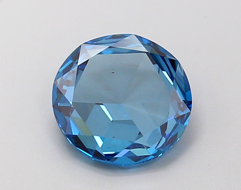 0.82 ct Rose Cut Fancy Vivid Blue Lab-Grown Diamond