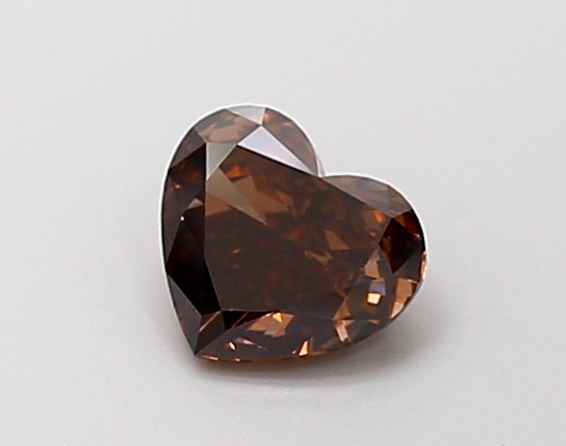 0.53 ct Heart Fancy Vivid Brown Lab-Grown Diamond