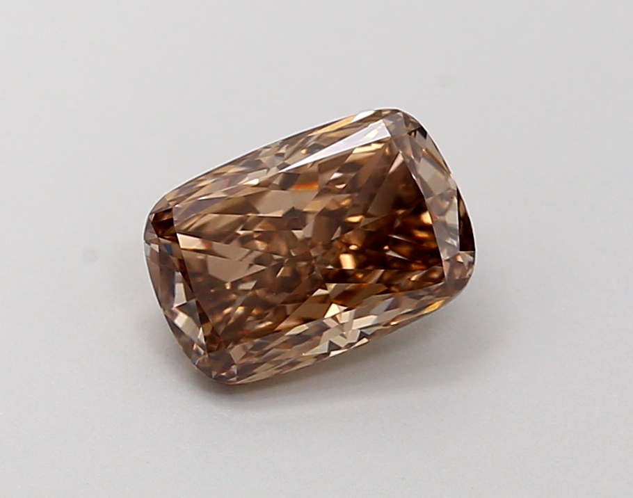 1.00 ct Princess Fancy Vivid Brown Lab-Grown Diamond