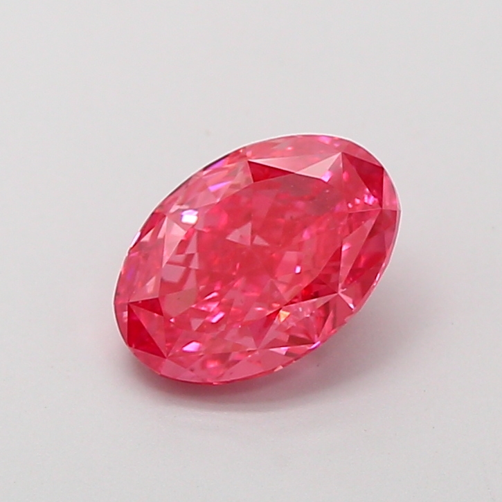 1.34 ct Oval Fancy Vivid Pink Lab-Grown Diamond